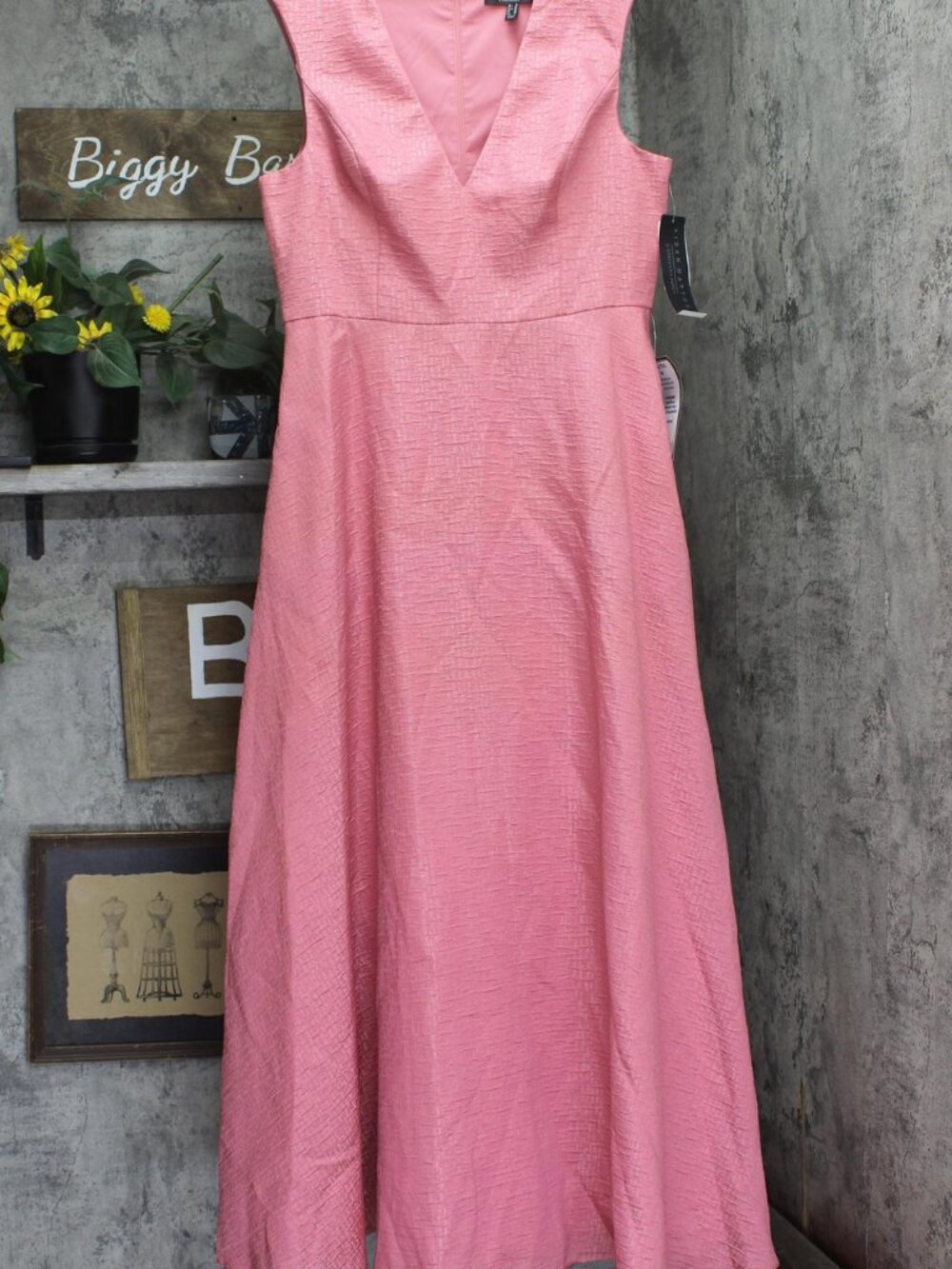 Aidan Mattox Pink Aidan Mattox By Adrianna Papell Jacquard Ball Gown
